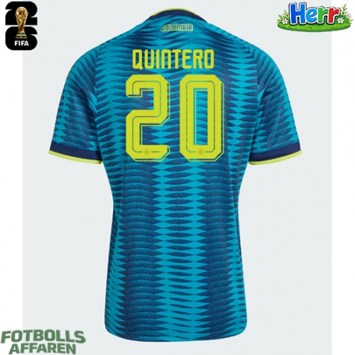Colombia Juan Fernando Quintero #20 Bortatröja VM 2026 Kortärmad